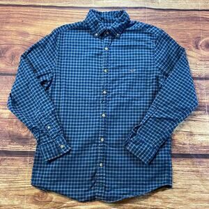Vineyard Vines Mens Button Up Shirt Blue Gray  Plaid Classic Fit Tucker Sz M